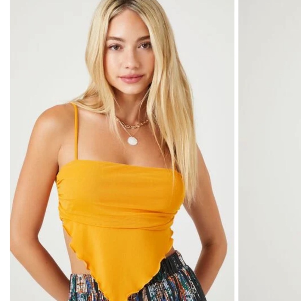 Forever 21 Mesh Handkerchief Cami